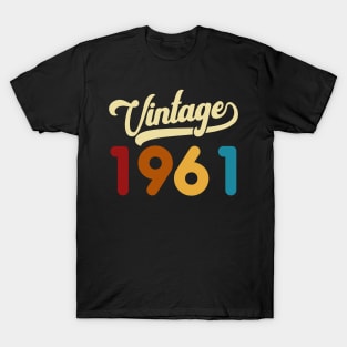 1961 Vintage Gift 59th Birthday Retro Style T-Shirt